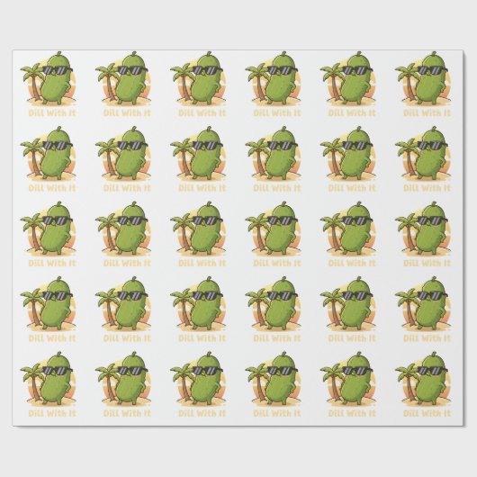 Dill With It Grappig Augurk Meme Design – Cool Pic Cadeaupapier (Vlak)