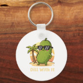 Dill With It Grappig Augurk Meme Design – Cool Pic Sleutelhanger (Achterkant)