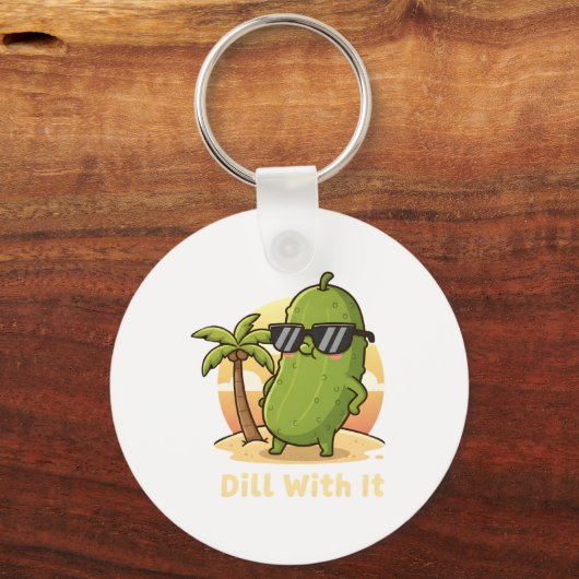 Dill With It Grappig Augurk Meme Design – Cool Pic Sleutelhanger (Voorkant)