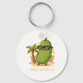 Dill With It Grappig Augurk Meme Design – Cool Pic Sleutelhanger (Achterkant)