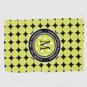 Dill With It Pickleball Ster Monogram Golfhanddoek (Horizontaal)