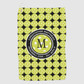 Dill With It Pickleball Ster Monogram Golfhanddoek (Voorkant)