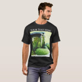 dille augurken groen plantaardige augurk voedsel t-shirt (Voorkant volledig)