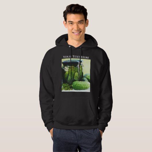 dille augurken komkommers augurk veganistisch vege hoodie (Voorkant volledig)