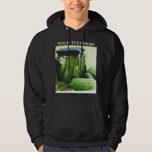 dille augurken komkommers augurk veganistisch vege hoodie (Voorkant)