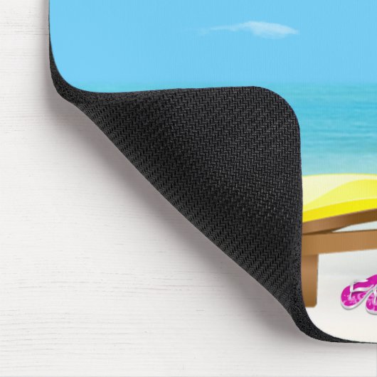 dille op strandstoel muismat (Hoek)