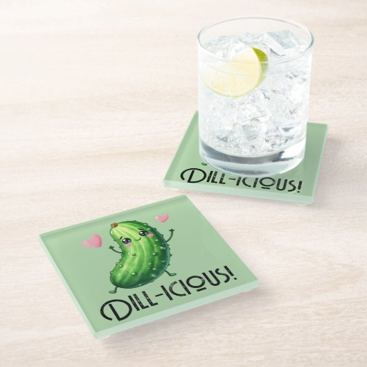 Dillelicieus Glazen Onderzetter (Schuin)