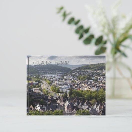 Dillenburg Evening Cityscape Duitsland Feestdagenkaart (Staand voorkant)