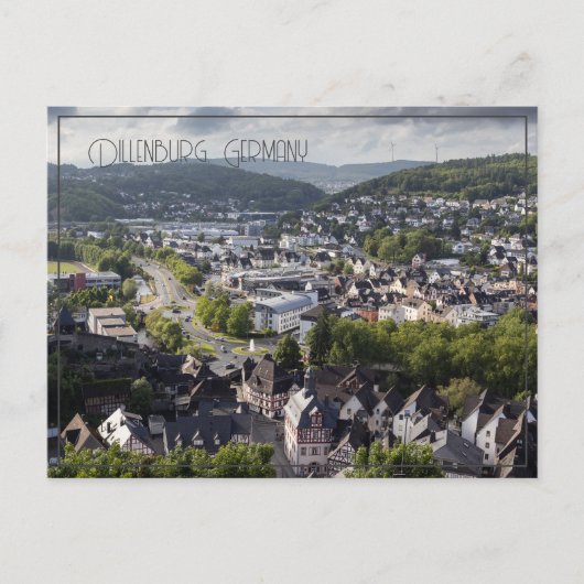 Dillenburg Evening Cityscape Duitsland Feestdagenkaart (Voorkant)