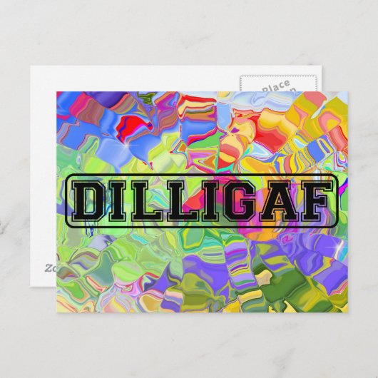 DILLIGAF - Grappig rude "Zie ik eruit alsof ik A g Briefkaart (Voorkant / Achterkant)