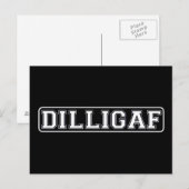 DILLIGAF - Grappig, Rude: "Zie ik eruit alsof ik e Briefkaart (Voorkant / Achterkant)