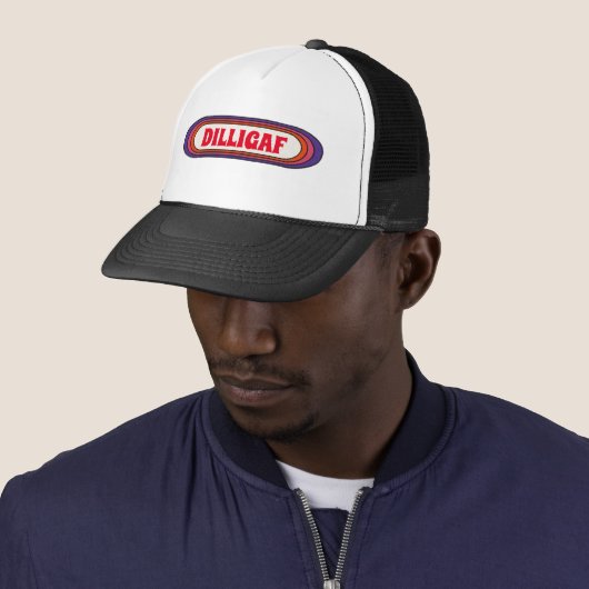 DILLIGAF Trucker Hat Pet (In situ)