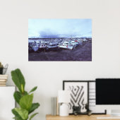 Dillingham Alaska haven, 1982 voor het uitbaggeren Poster (Thuiskantoor)