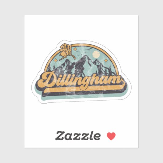 Dillingham, Alaska Sticker (Vel)