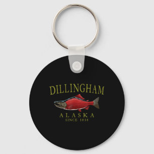 Dillingham Alaska Zalmvissen Sinds 1818 Olijf Sleutelhanger