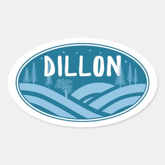 Dillon Colorado Outdoor Ovale Sticker (Voorkant)