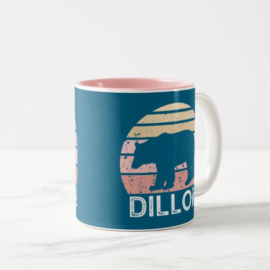 Dillon Colorado Retro Beer Tweekleurige Koffiemok (Voorkant rechts)