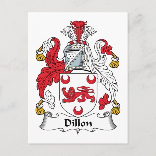 Dillon Family Crest Briefkaart (Voorkant)