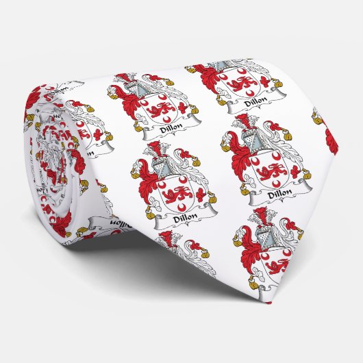 Dillon Family Crest Stropdas (Opgerold)