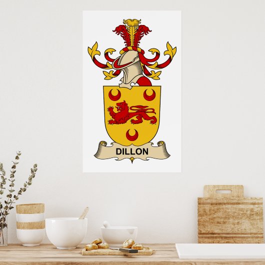 Dillon Family Crests Poster (Keuken)