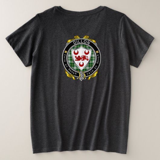 Dillon Irish Shield Women's Grote Maat T-shirt (Design achterkant)