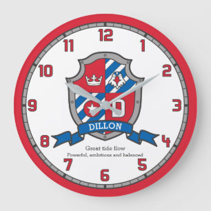 Dillon-jongens met naam: heraldry-ridderschild grote klok