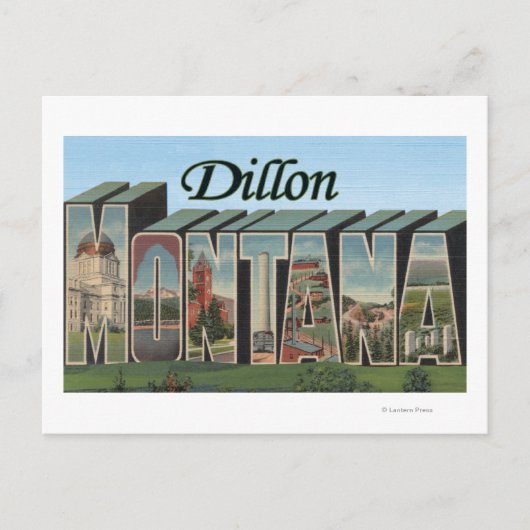 Dillon, Montana - Grote letterscènes Briefkaart (Voorkant)