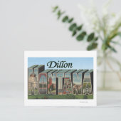 Dillon, Montana - Grote letterscènes Briefkaart (Staand voorkant)