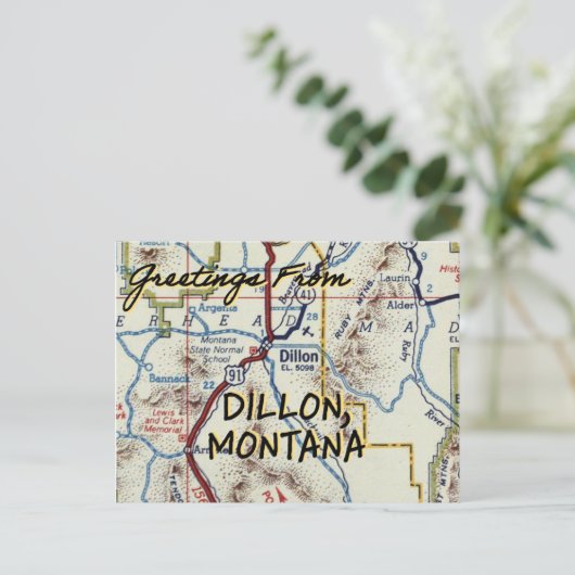 Dillon MT  kaart (Staand voorkant)