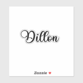 Dillon Naam - Handgeschreven kalligrafie Sticker