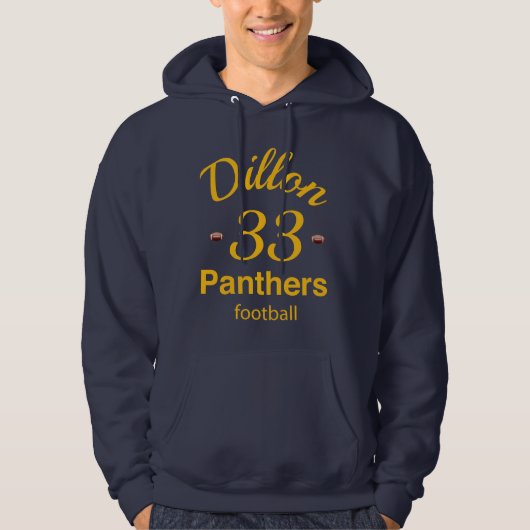 Dillon Panthers Football Hoodie # 33 (Voorkant)