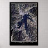 Dillon Reservoir Colorado Satellite Poster Map (Voorkant)