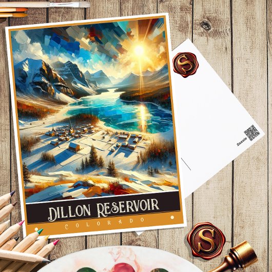 Dillon Reservoir, Colorado |  schilderij Briefkaart