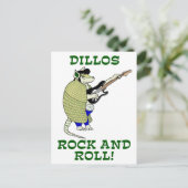 Dillos Rock en Roll Briefkaart (Staand voorkant)