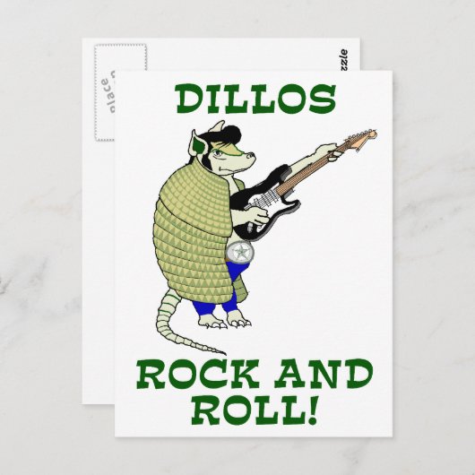 Dillos Rock en Roll Briefkaart (Voorkant / Achterkant)