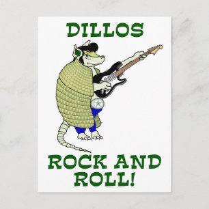 Dillos Rock en Roll Briefkaart