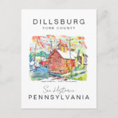 DILLSBURG PENNSYLVANIA SCHILDERACHTIG REISPOSTER BRIEFKAART (Voorkant)