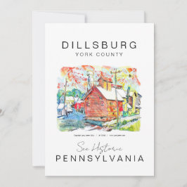 DILLSBURG PENNSYLVANIA TRAVEL POSTER BEDANKT