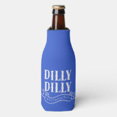 Dilly blauwe fles koeler (wit) (Fles Voorkant)
