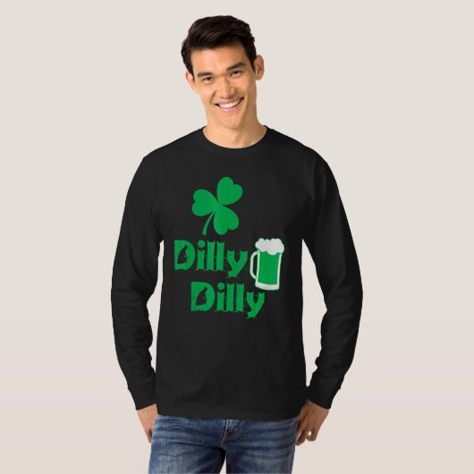Dilly Clover Leaf Lucky Irish St Patrick's Day Bee T-shirt (Voorkant volledig)