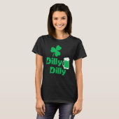 Dilly Clover Leaf Lucky Irish St Patrick's Day Bee T-shirt (Voorkant volledig)