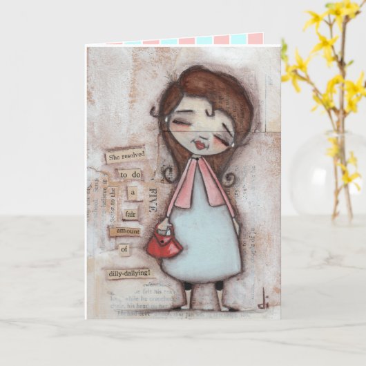 Dilly Dally - Birthday Kaart (Gele Bloem)