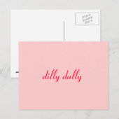 dilly dally briefkaart (Voorkant / Achterkant)