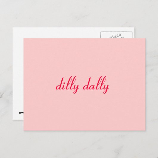 dilly dally briefkaart (Voorkant / Achterkant)