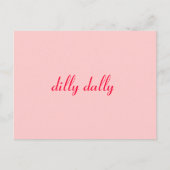dilly dally briefkaart (Voorkant)