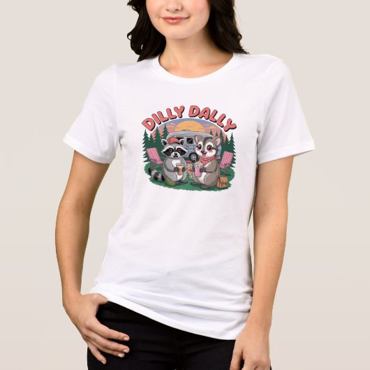 Dilly Dally Camping Buddies Adventure Tri-Blend Shirt (Voorkant)