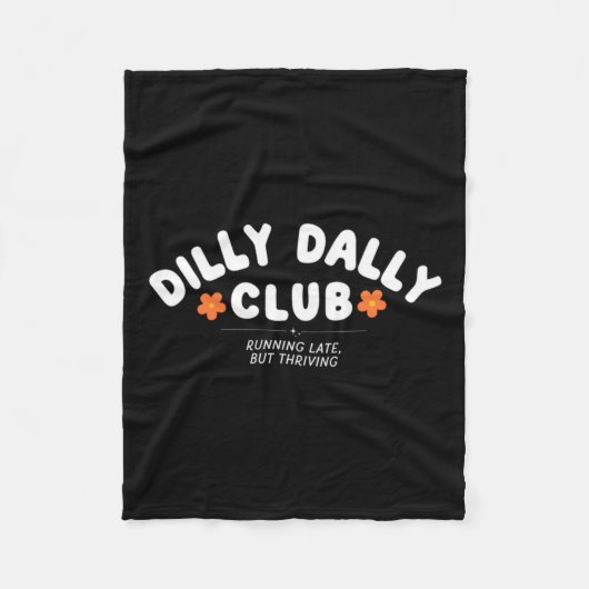 Dilly Dally Club Grafisch Fleece Deken (Voorkant)