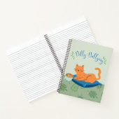 Dilly Dallying Oranje kat Notitieboek (Binnen)