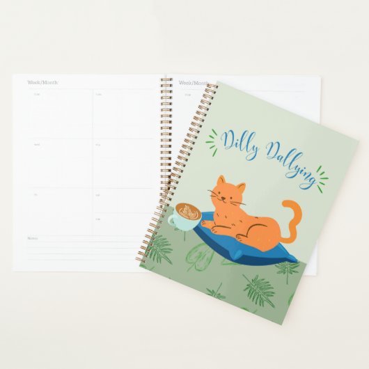 Dilly Dallying Oranje kat Planner (Display)