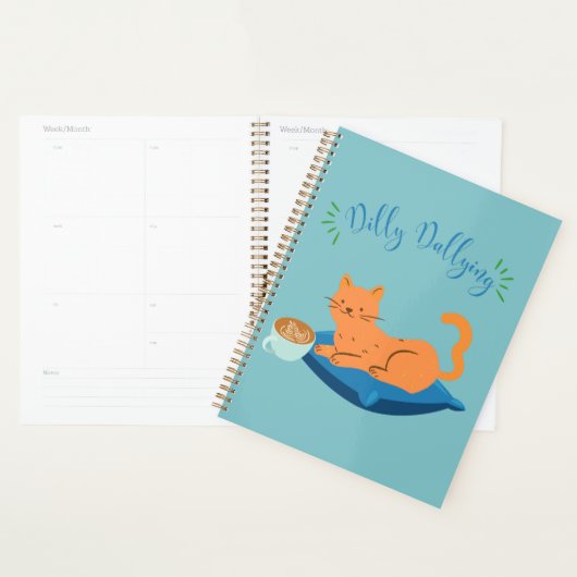 Dilly Dallying Oranje kat Planner (Display)